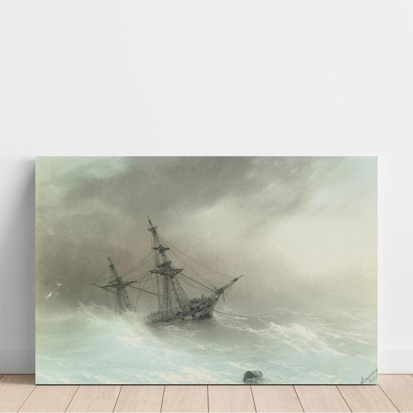 Reproductie van het schilderij van een schip in een woelige zee - Ivan Konstantinovich Aivazovsky