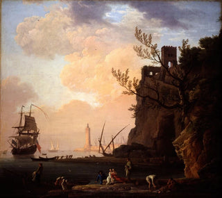 Une scène de port à l'italienne - Claude-Joseph Vernet