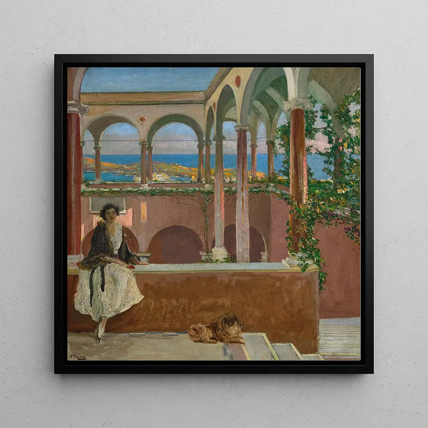 Een villa aan de Riviera - Sir John Lavery — ingelijst kunstwerk aan de muur