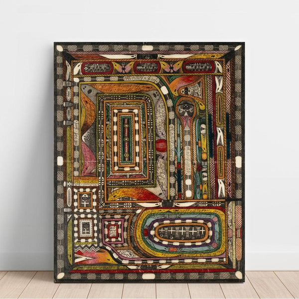 Reproductie van het schilderij Vallée du Hasli, dans l'Oberland bernois- Adolf Wölfli