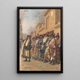 Vasily Vereshchagin - Chorus of dervishes begging for alms Tashkent.webp