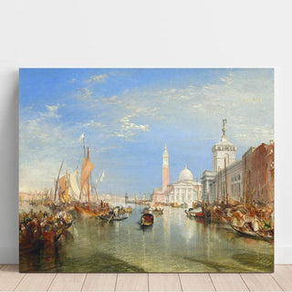 Venise - La Dogana et San Giorgio Maggiore- Joseph Mallord William Turner | Reproduction Tableau Décoration murale affiche copie