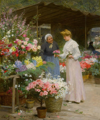 Victor Gabriel Gilbert - Marche aux fleurs de la Madeleine Lembarras du choix.webp
