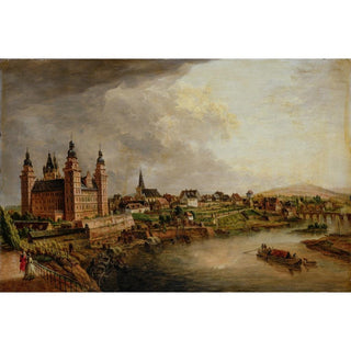 Vue d'Aschaffenburg - Christian Georg Schütz the Elder | Reproduction Tableau Décoration murale affiche copie