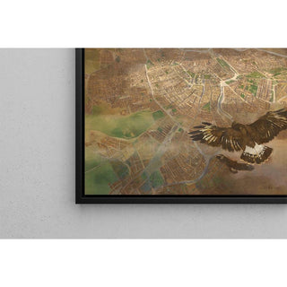 Vue de Vienne depuis une altitude de 3000 m au-dessus de la Gloriette de Schönbrunn - Carl Moll | Reproduction Tableau Décoration murale affiche copie