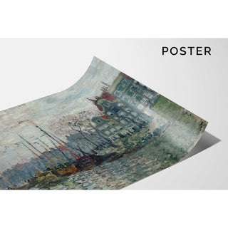 Vue de la Prins Hendrikkade et du Kromme Waal à Amsterdam - Claude Monet | Reproduction Tableau Décoration murale affiche copie