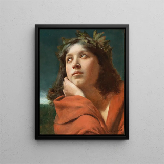 Wadysaw Czachrski - Portrait Of A Girl With Laurel Wreath.webp