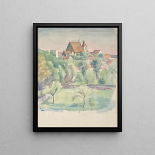 Walther Gamerith - Landschaft mit Kirche.webp