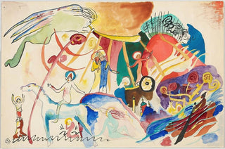 Wassily Kandinsky - Draft for All Saints II composition with saints.webp