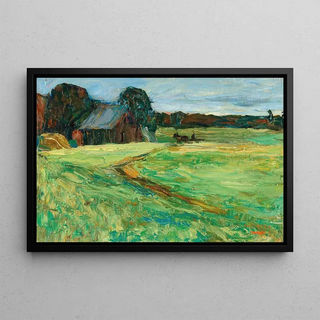 Wassily Kandinsky - Vasilevsko Barn With Pony.webp