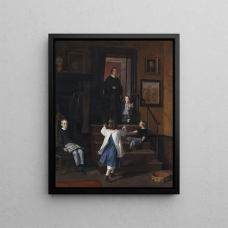 Wilhelm Marstrand - The Artists Wife and Children in the Studio at Charlottenborg.webp