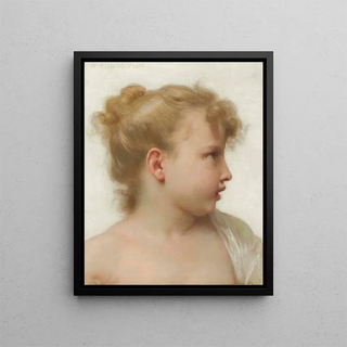 William Bouguereau - Etude tte de petite fille visage de profil.webp