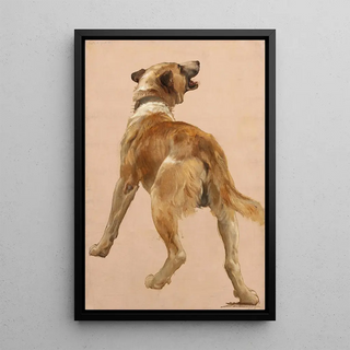 William Bouguereau - Study of the dog of homre et son guide.webp