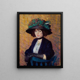 William James Glackens - Woman with Green Hat.webp