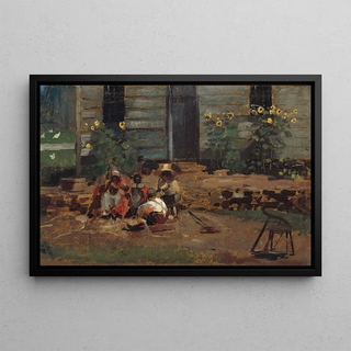 Winslow Homer - Sketch of a Cottage Yard.webp