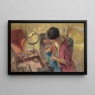 douard Vuillard - Le Petit Salon Madame Hessel La Table Ouvrage.webp