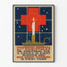 Vintage poster van het Rode Kruis en een kerstkaars