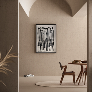 Black and white design poster - Silent Multitude
