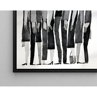 Black and white design poster - Silent Multitude