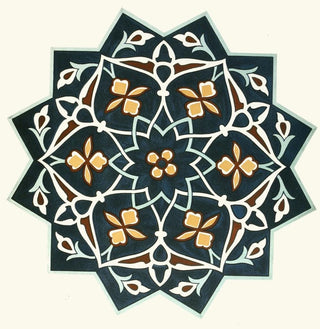 Afghan Boundary Commission - 18 plates of ornamental tiles from the Afghan Boundary Commission Pl 02.webp