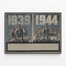Industriële vintage muurposter 1939-1944 — ingelijst kunstwerk aan de muur