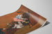 Vintage poster met clowns en circustrainer met muilezitten — weergave van het kunstwerk