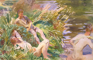 Schilderij Les Tommies se baignant - John Singer Sargent | Kunstdruk