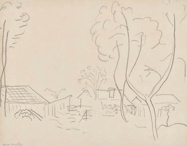 Le Piquey, Arcachon, 1916 – dessin d’Henri Matisse