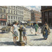 Reproductie van het schilderij Trianglen, Kopenhagen, op een warme zomerdag - Paul Fischer