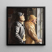 Aan de visser bij het winkelraam - Michael Ancher — ingelijst kunstwerk aan de muur