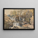 molen en watervallen schilderij - Aaron Edwin Penley — ingelijst kunstwerk aan de muur
