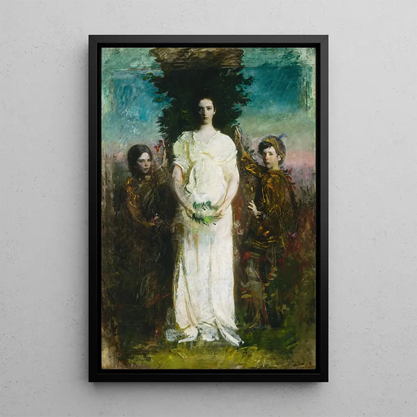 Reproductie van het schilderij van mijn kinderen Mary Gerald en Gladys Thayer - Abbott Handerson Thayer