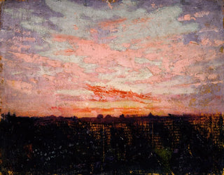 Studie van opkomende of ondergaande zon voor een boek over de kleuring in het dierenrijk - Abbott Handerson Thayer — weergave van het kunstwerk