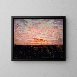 Studie van opkomende of ondergaande zon voor een boek over de kleuring in het dierenrijk - Abbott Handerson Thayer — ingelijst kunstwerk aan de muur