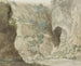 Buitenmuur schilderij van de grot Oor van Denys - Abraham Louis Rodolphe Ducros — weergave van het kunstwerk