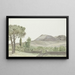 View of Monte Rosso near the San Nicolò d'Arena Monastery near Nicolosi - Abraham Louis Rodolphe Ducros — framed artwork on a wall