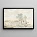 Vestiges du temple d'Hercule dans les murs de l'ancienne Agrigente - Abraham Louis Rodolphe Ducros — framed artwork on a wall