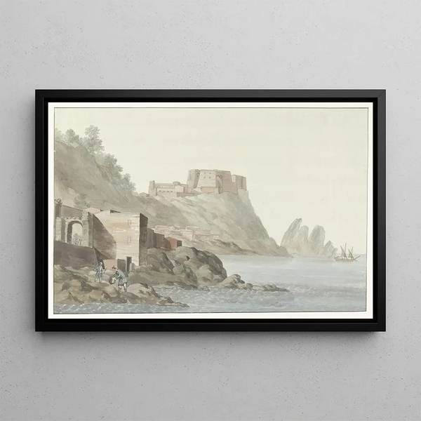AbrahamLouisRodolphe Ducros - Rots en stad Scilla in de regio Calabri aan de oostkust.webp