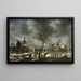 Landschap met schaatsers - Abraham Beerstraaten — ingelijst kunstwerk aan de muur