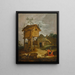 Boerderijplein met duiventil - Abraham Bloemaert — ingelijst kunstwerk aan de muur
