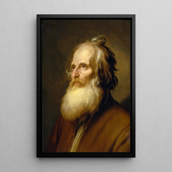 Old Man - Abraham Bloemaert — framed artwork on a wall