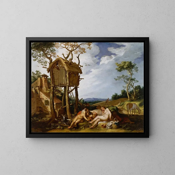 Parable of the wheat and the tares - Abraham Bloemaert — framed artwork on a wall