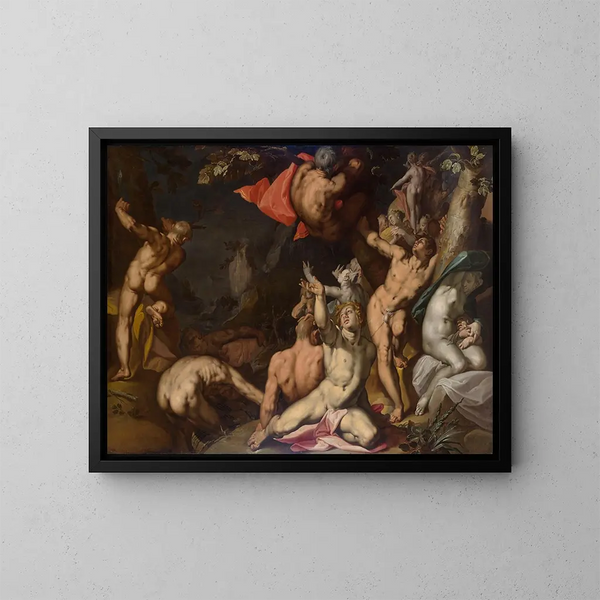 The Flood - Abraham Bloemaert — framed artwork on a wall