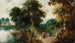 Uitzicht op het bos met reizigers - Abraham Govaerts — weergave van het kunstwerk