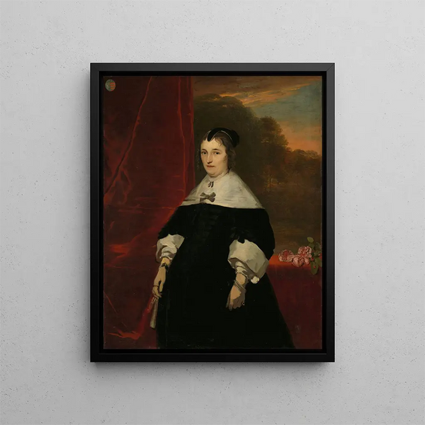 Machteld Bas, deceased in 1681, wife of Abraham de Visscher - Abraham Lambertsz van den Tempel — framed artwork on a wall