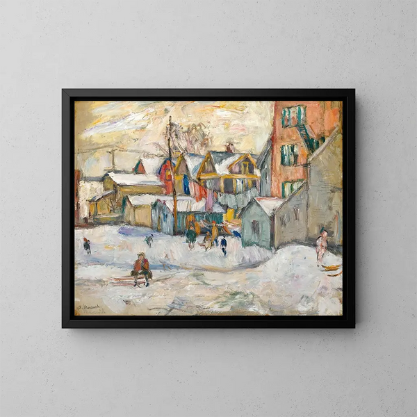 Le Bronx - Abraham Manievich — framed artwork on a wall