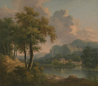 Abraham Pether - Wooded Hilly Landscape.webp