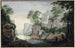 van oude grafmonumenten in een rivierlandschap - Abraham Rademaker — weergave van het kunstwerk