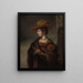 Saskia van Uylenburgh, de vrouw van de kunstenaar Rembrandt - Abraham van Dijck — ingelijst kunstwerk aan de muur