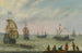 kustlandschap met Hollandse schepen op ruwe zee - Abraham Willaerts — weergave van het kunstwerk